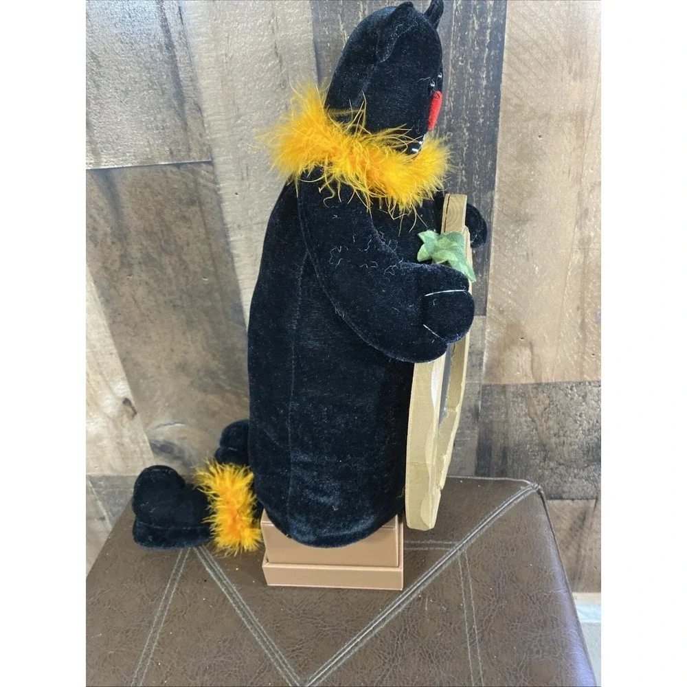 Decorative Rusitc Chalkboard Pumpkin Fall Sign Autumn‎ Decor Sitting Cat Spooky